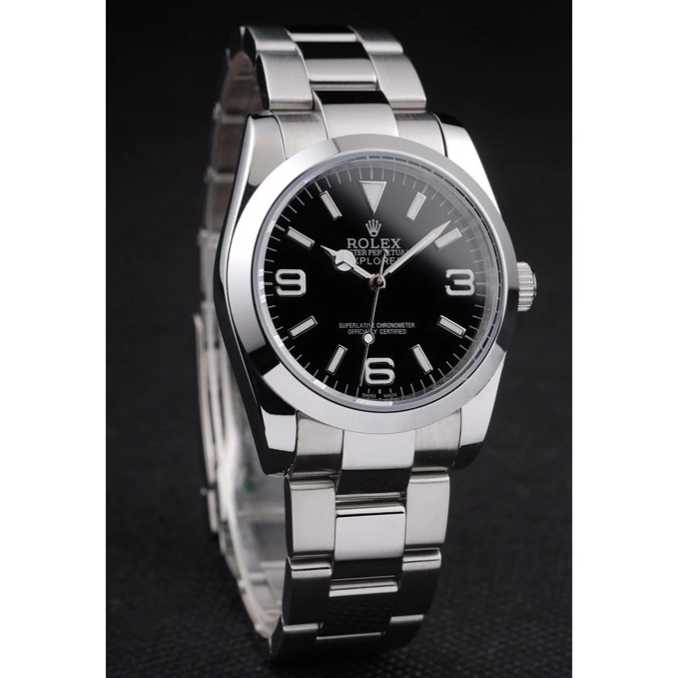 Best AAA Replica Sites Black 98087 Stainless Rolex Polished Explorer Steel Dial 0612